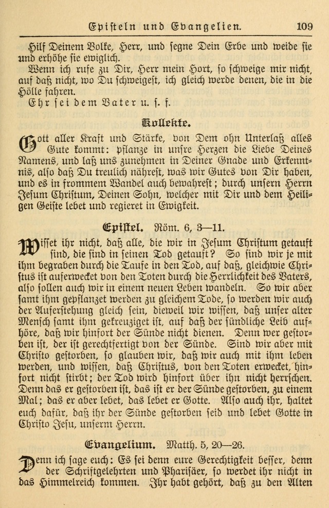 Kirchenbuch für Evangelisch-Lutherische Gemeinden page 109