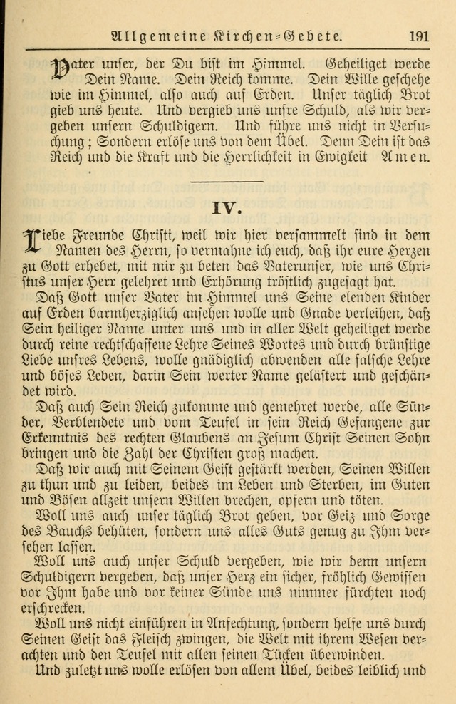 Kirchenbuch für Evangelisch-Lutherische Gemeinden page 191