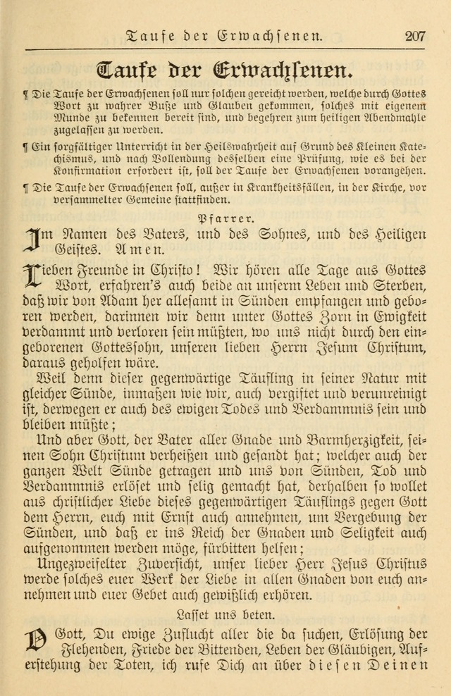 Kirchenbuch für Evangelisch-Lutherische Gemeinden page 207