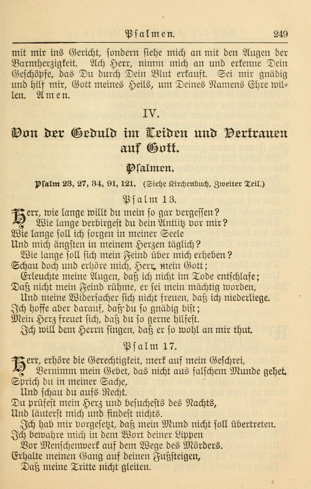 Kirchenbuch für Evangelisch-Lutherische Gemeinden page 249