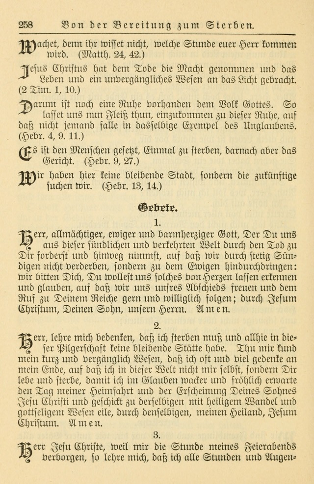 Kirchenbuch für Evangelisch-Lutherische Gemeinden page 258