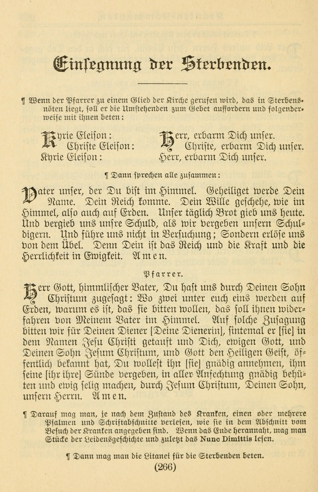 Kirchenbuch für Evangelisch-Lutherische Gemeinden page 266