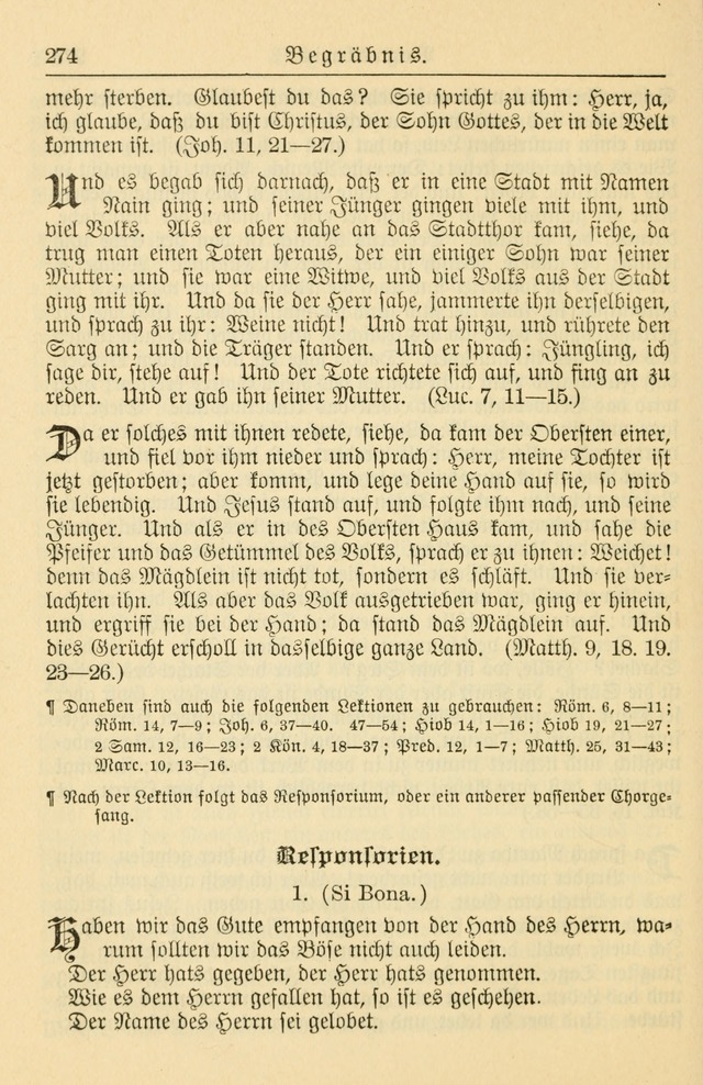 Kirchenbuch für Evangelisch-Lutherische Gemeinden page 274