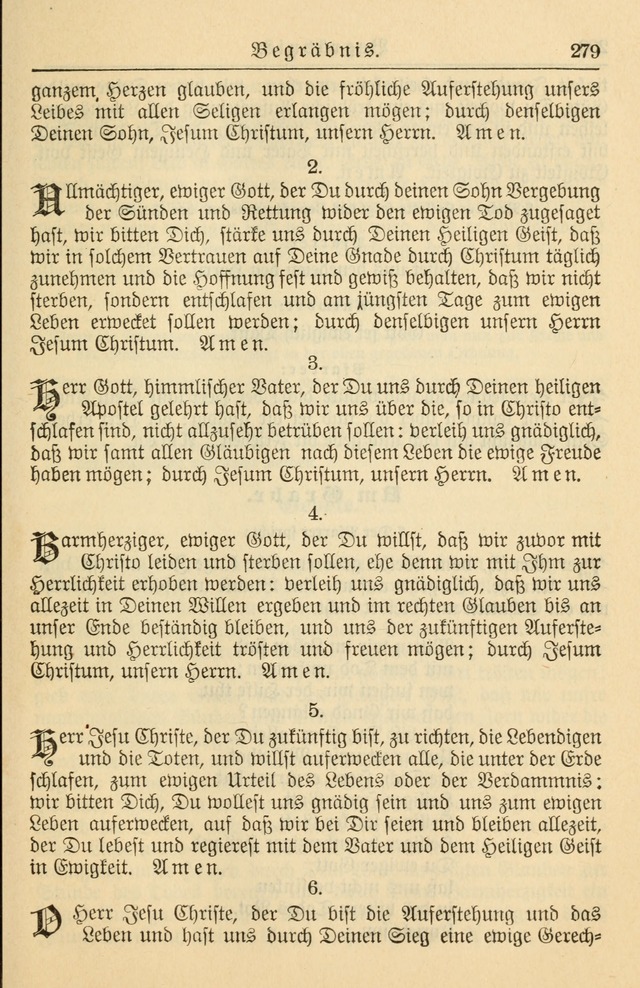 Kirchenbuch für Evangelisch-Lutherische Gemeinden page 279