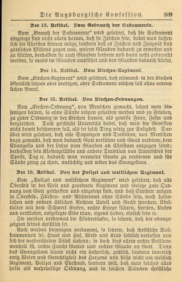 Kirchenbuch für Evangelisch-Lutherische Gemeinden page 309