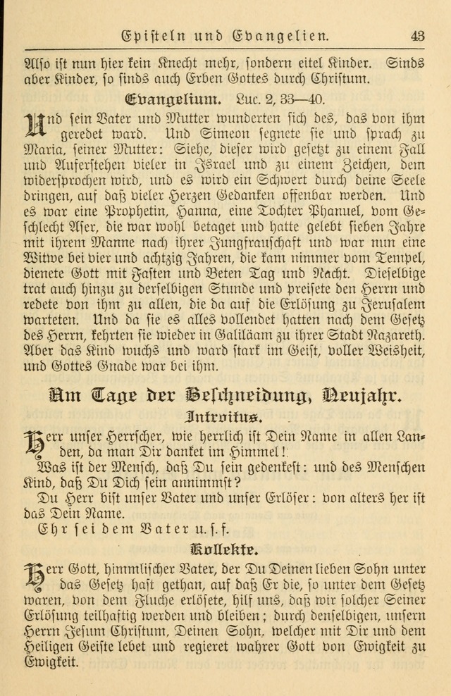 Kirchenbuch für Evangelisch-Lutherische Gemeinden page 43