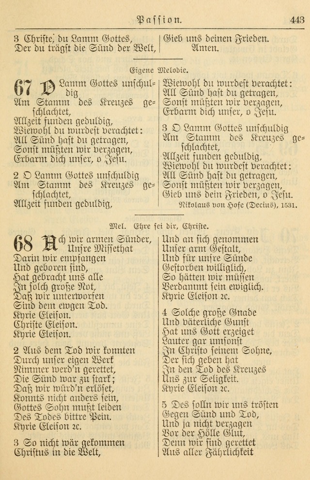 Kirchenbuch für Evangelisch-Lutherische Gemeinden page 443