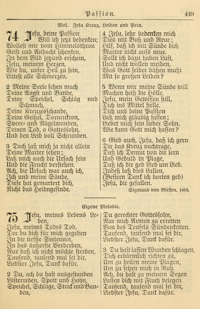 Kirchenbuch für Evangelisch-Lutherische Gemeinden page 449