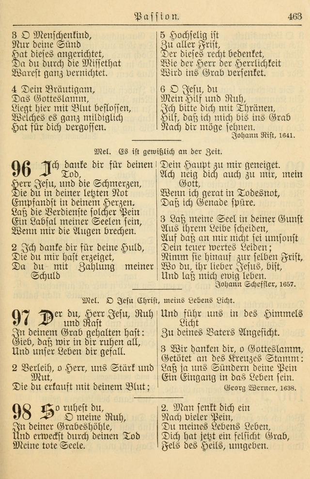 Kirchenbuch für Evangelisch-Lutherische Gemeinden page 463