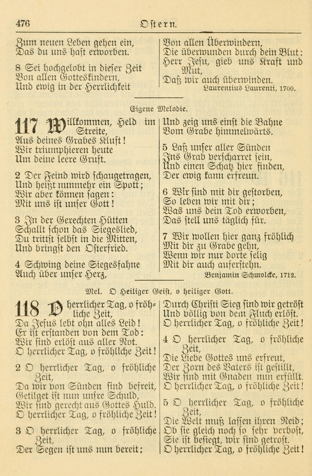 Kirchenbuch für Evangelisch-Lutherische Gemeinden page 476