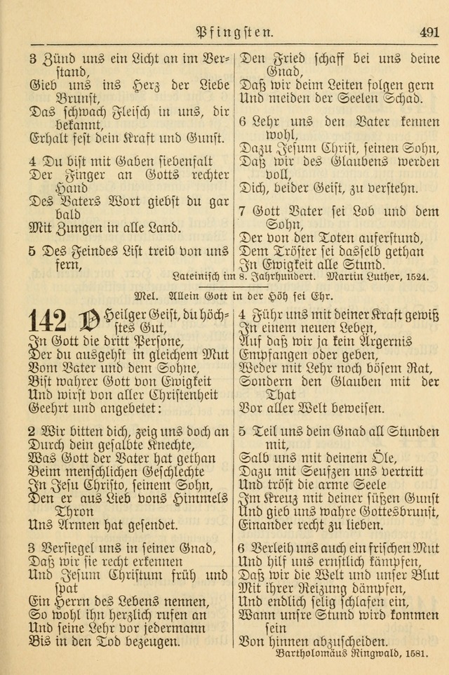 Kirchenbuch für Evangelisch-Lutherische Gemeinden page 491