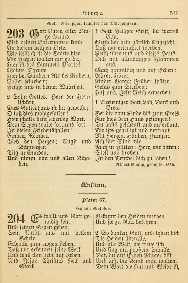 Kirchenbuch für Evangelisch-Lutherische Gemeinden page 531