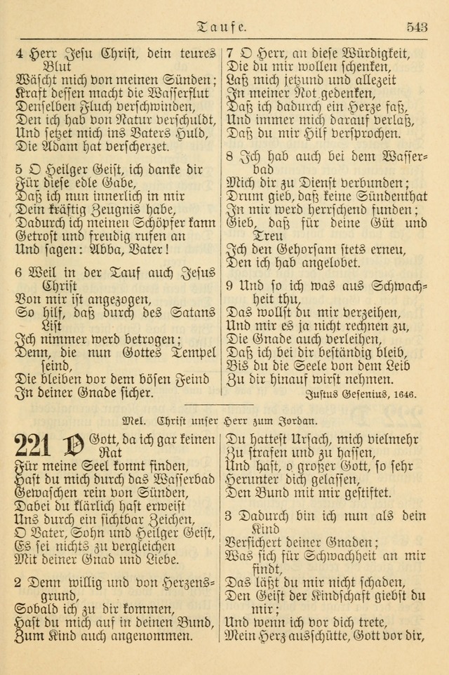 Kirchenbuch für Evangelisch-Lutherische Gemeinden page 543