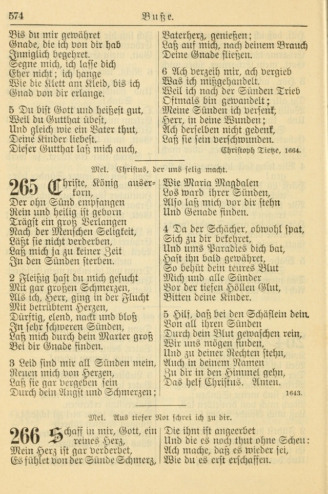 Kirchenbuch für Evangelisch-Lutherische Gemeinden page 574