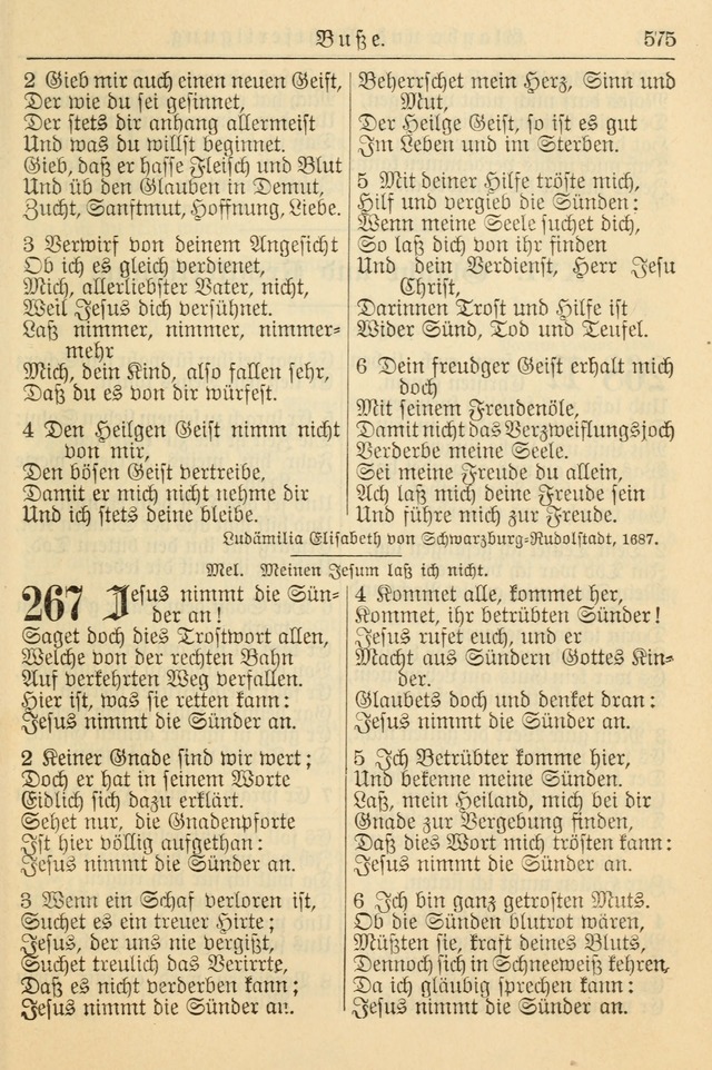 Kirchenbuch für Evangelisch-Lutherische Gemeinden page 575