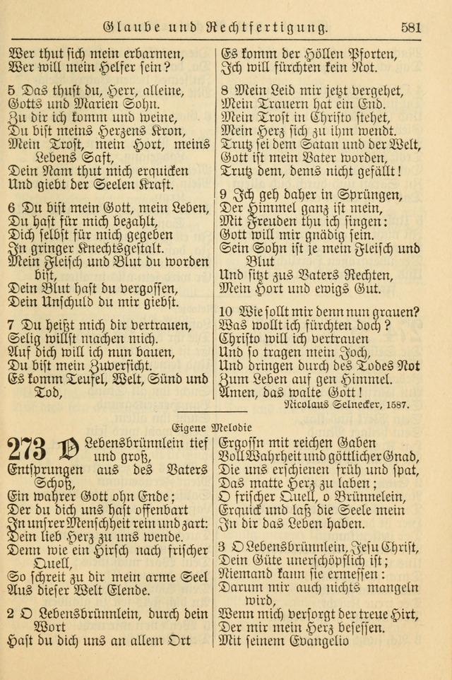 Kirchenbuch für Evangelisch-Lutherische Gemeinden page 581