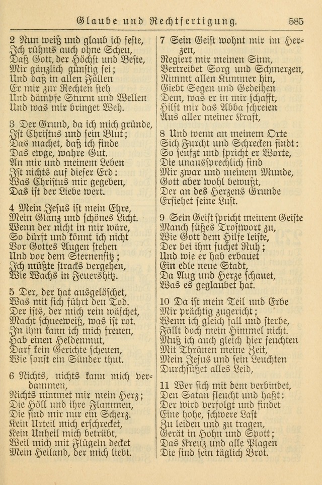 Kirchenbuch für Evangelisch-Lutherische Gemeinden page 585