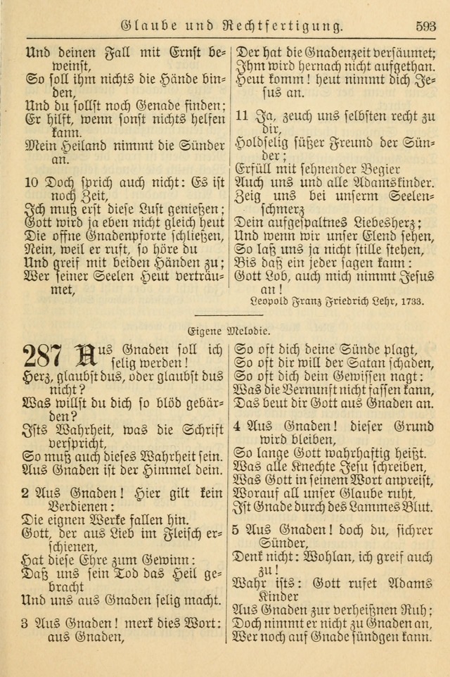 Kirchenbuch für Evangelisch-Lutherische Gemeinden page 593