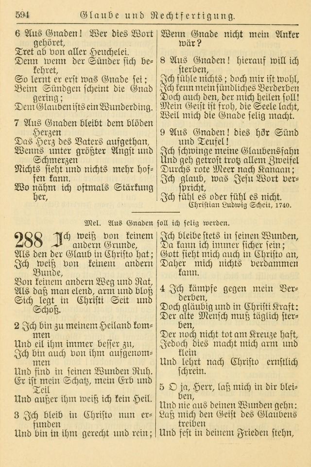 Kirchenbuch für Evangelisch-Lutherische Gemeinden page 594