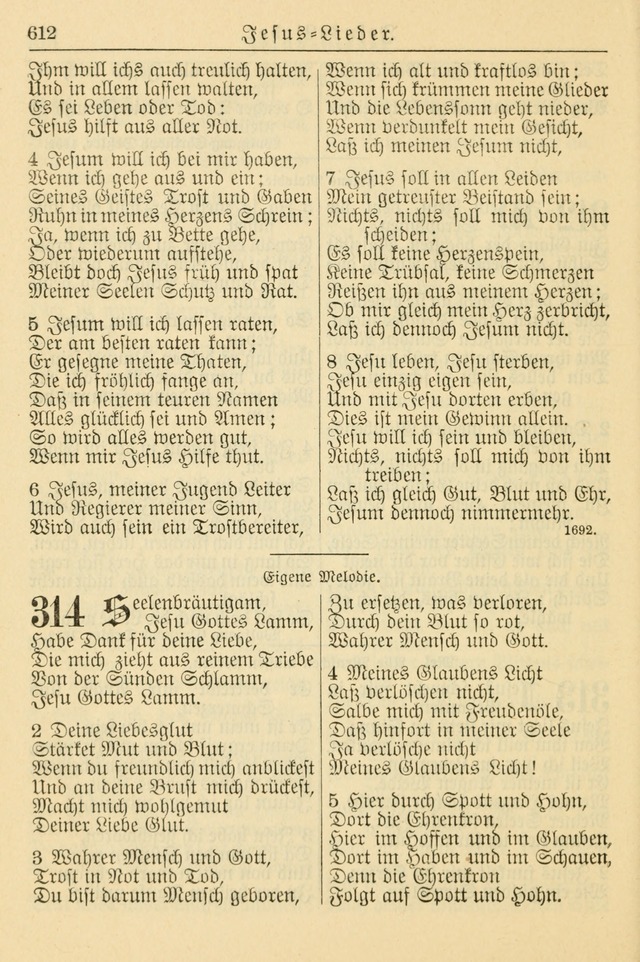 Kirchenbuch für Evangelisch-Lutherische Gemeinden page 612