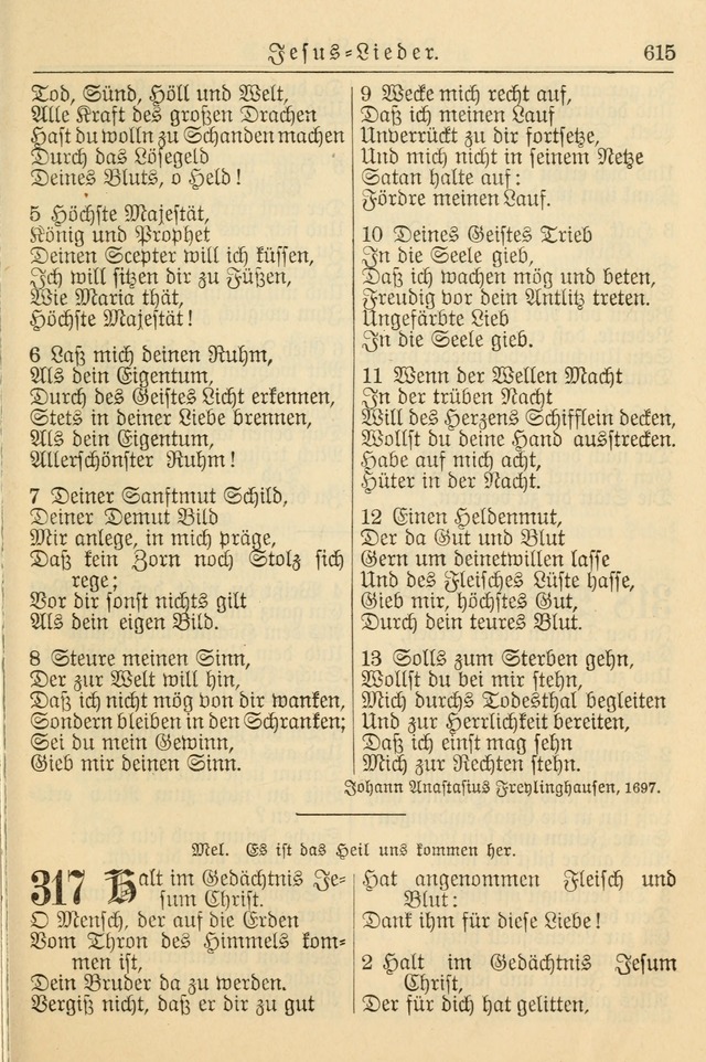 Kirchenbuch für Evangelisch-Lutherische Gemeinden page 615