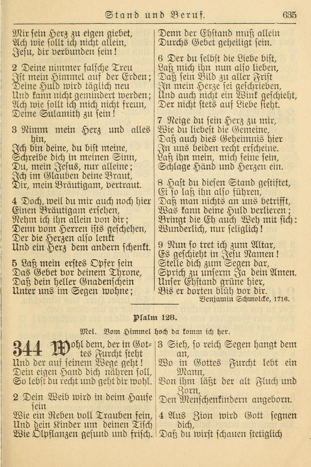 Kirchenbuch für Evangelisch-Lutherische Gemeinden page 635