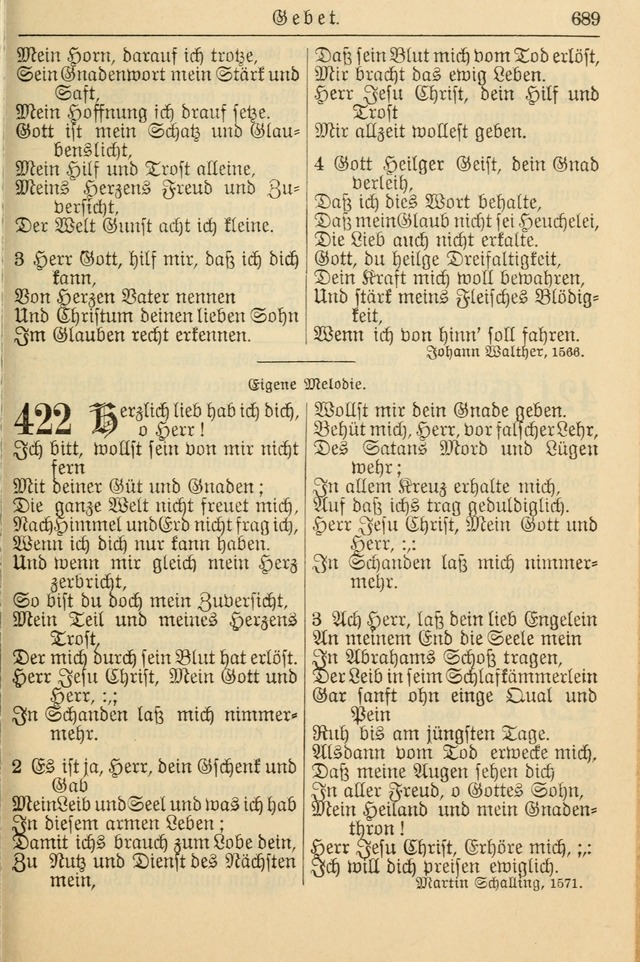 Kirchenbuch für Evangelisch-Lutherische Gemeinden page 689