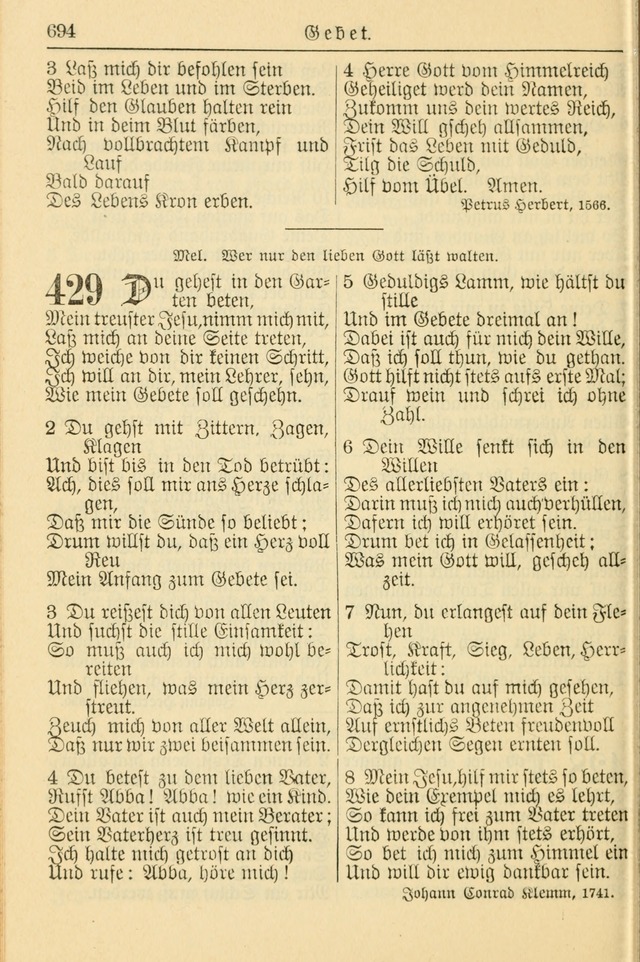 Kirchenbuch für Evangelisch-Lutherische Gemeinden page 694