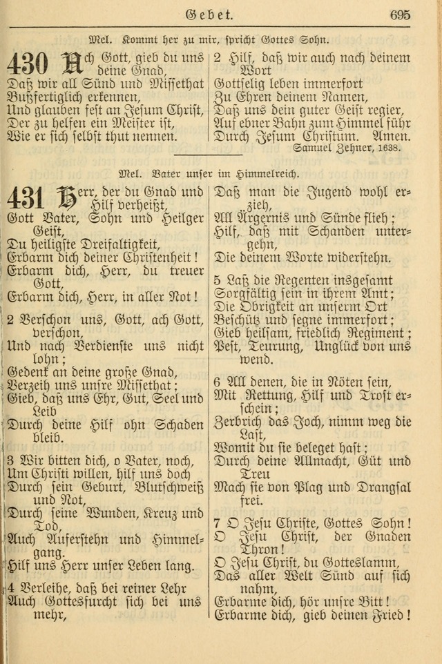 Kirchenbuch für Evangelisch-Lutherische Gemeinden page 695