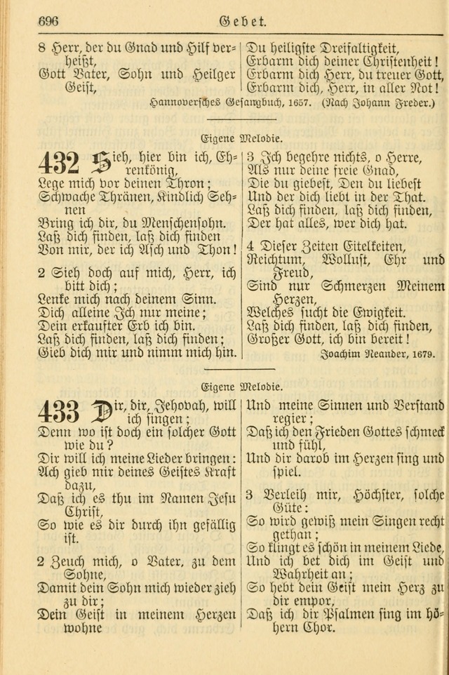 Kirchenbuch für Evangelisch-Lutherische Gemeinden page 696