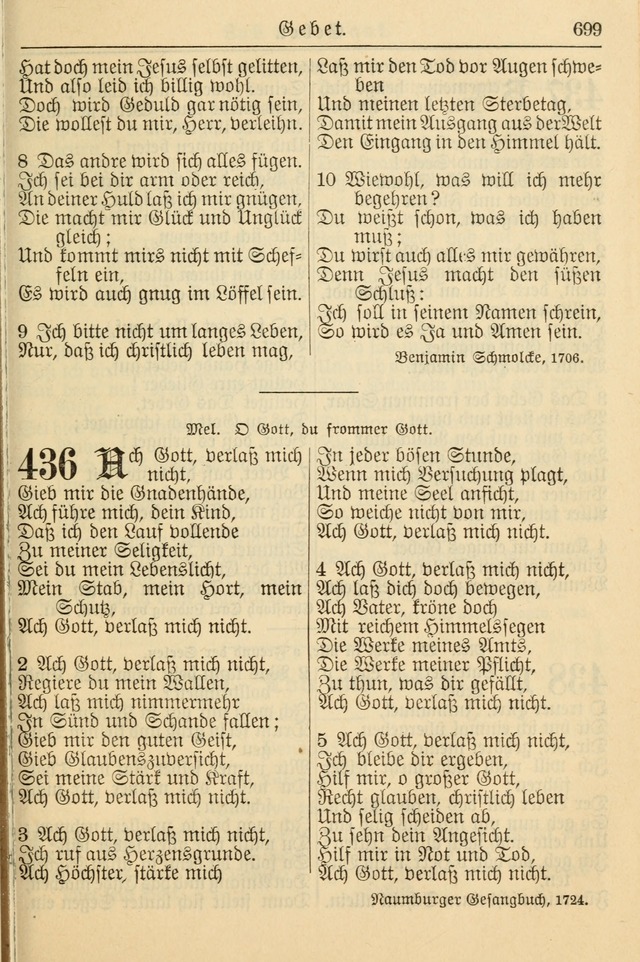 Kirchenbuch für Evangelisch-Lutherische Gemeinden page 699