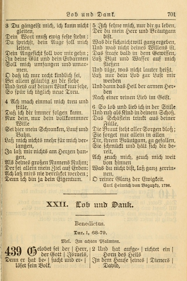 Kirchenbuch für Evangelisch-Lutherische Gemeinden page 701