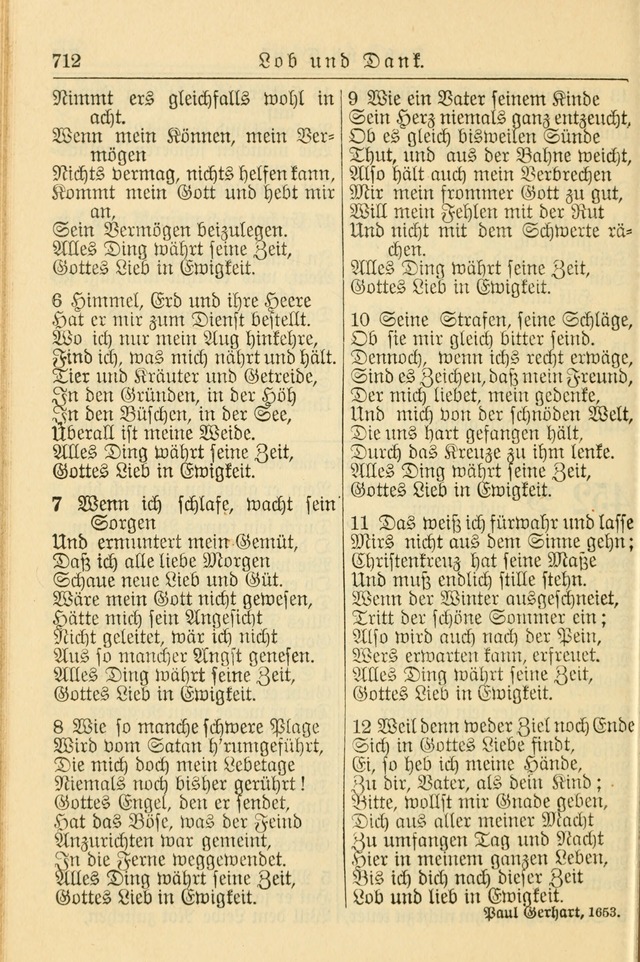 Kirchenbuch für Evangelisch-Lutherische Gemeinden page 712