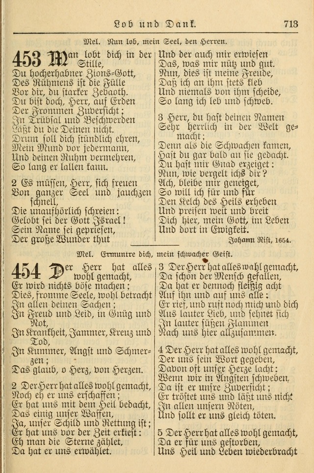 Kirchenbuch für Evangelisch-Lutherische Gemeinden page 713