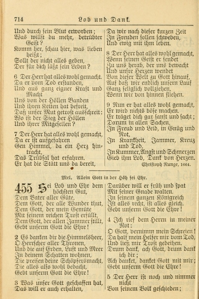 Kirchenbuch für Evangelisch-Lutherische Gemeinden page 714