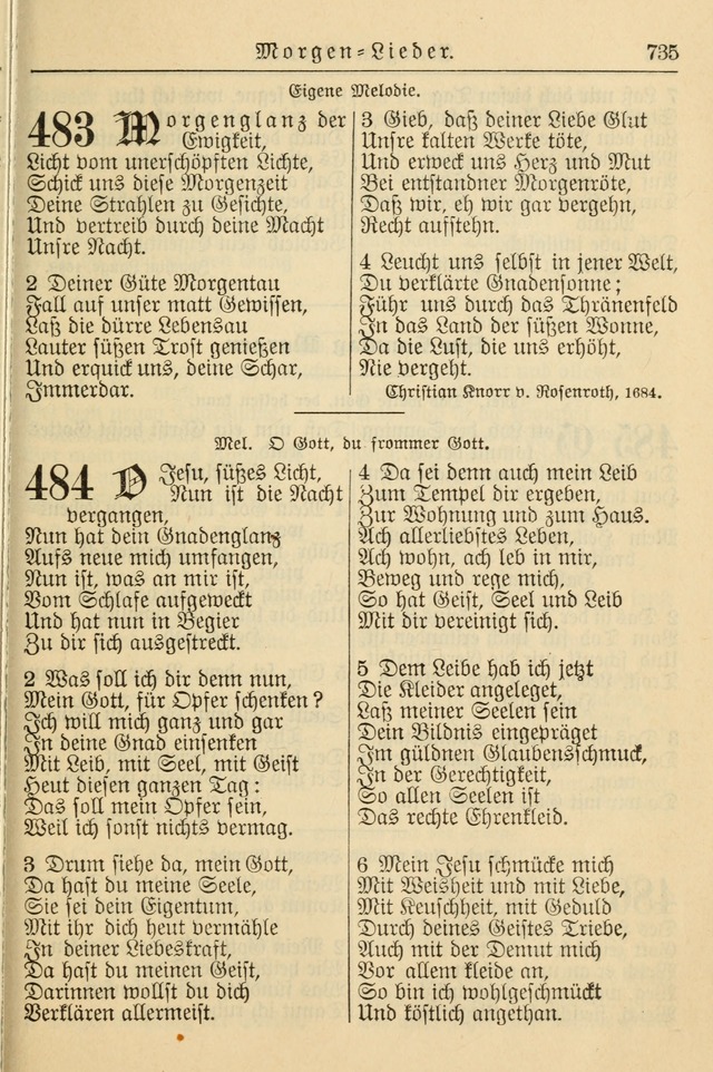 Kirchenbuch für Evangelisch-Lutherische Gemeinden page 735