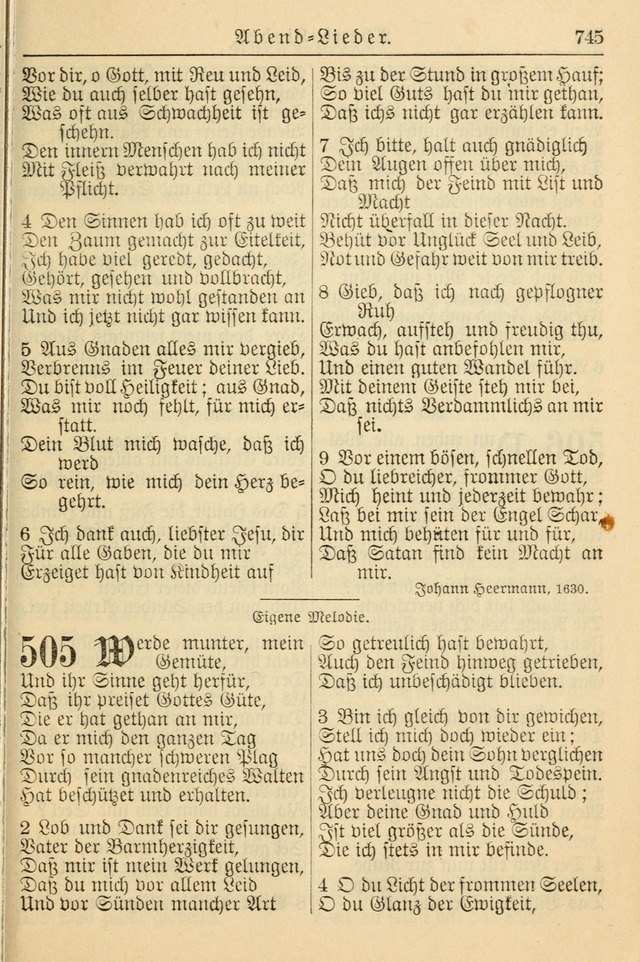 Kirchenbuch für Evangelisch-Lutherische Gemeinden page 745