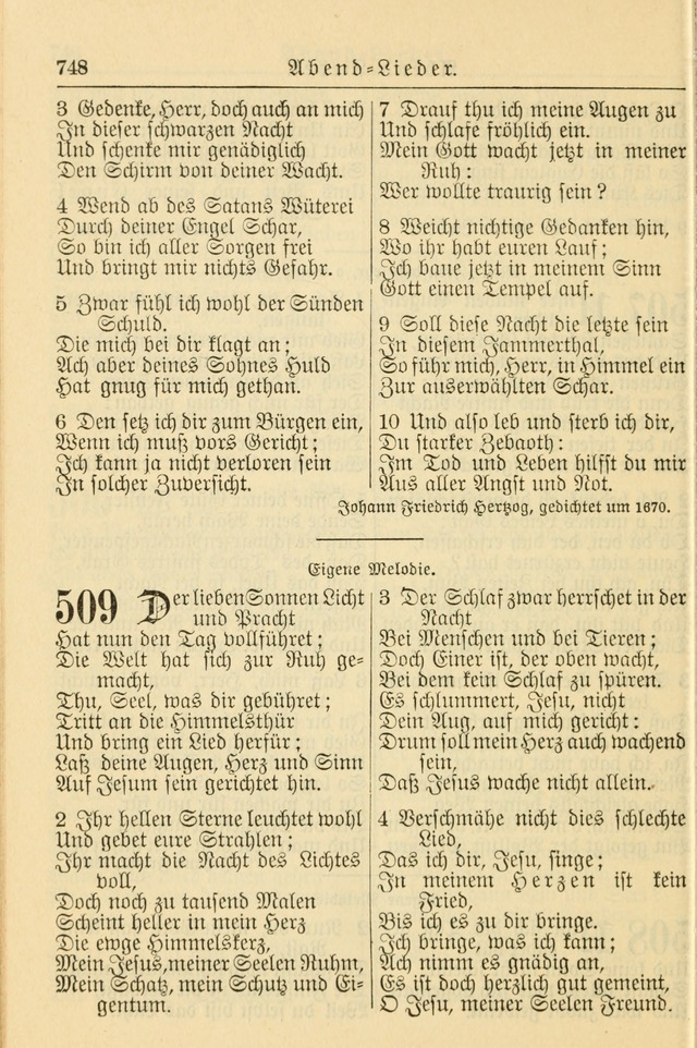 Kirchenbuch für Evangelisch-Lutherische Gemeinden page 748