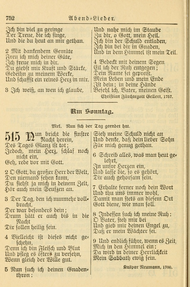 Kirchenbuch für Evangelisch-Lutherische Gemeinden page 752