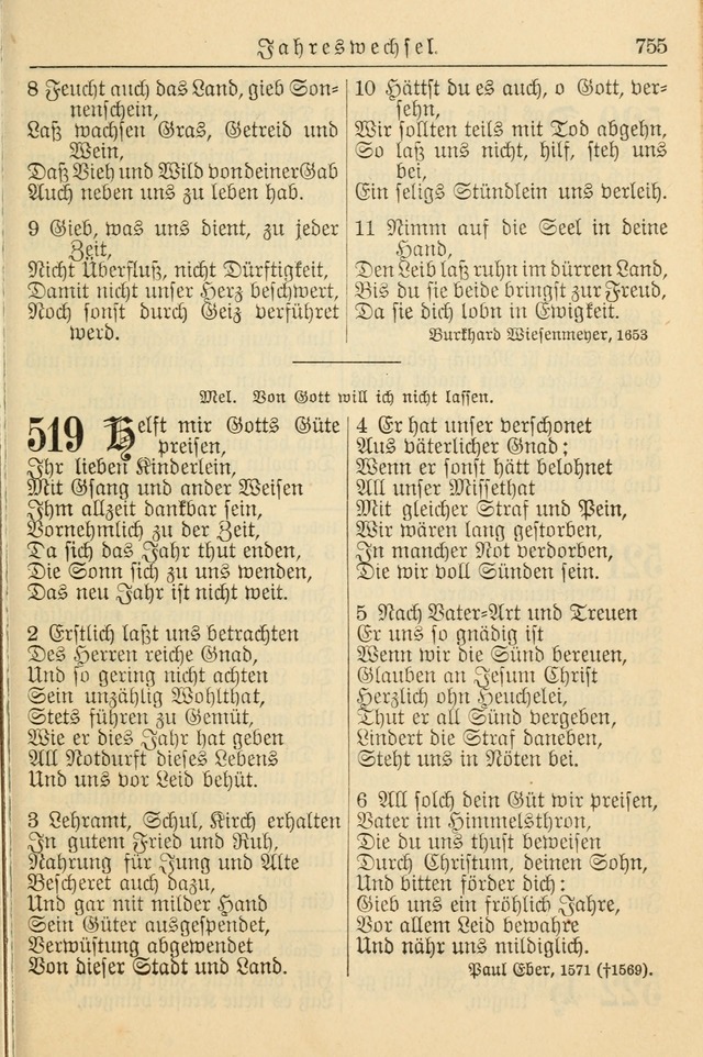 Kirchenbuch für Evangelisch-Lutherische Gemeinden page 755