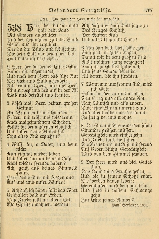 Kirchenbuch für Evangelisch-Lutherische Gemeinden page 767