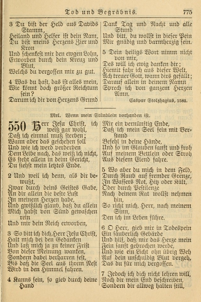 Kirchenbuch für Evangelisch-Lutherische Gemeinden page 775