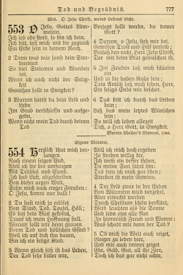 Kirchenbuch für Evangelisch-Lutherische Gemeinden page 777