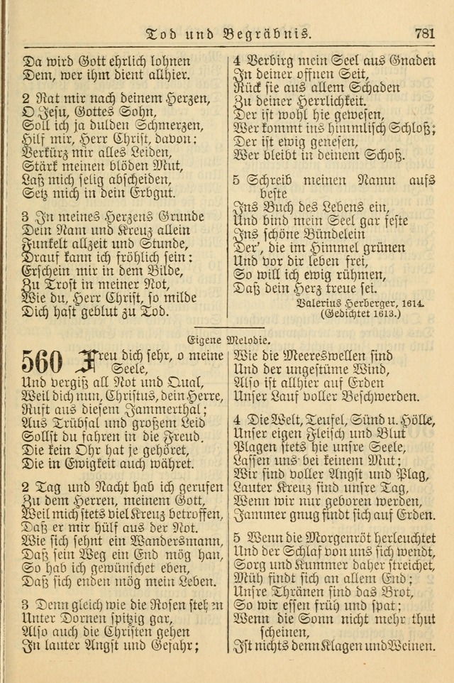 Kirchenbuch für Evangelisch-Lutherische Gemeinden page 781