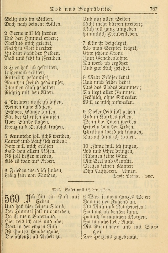 Kirchenbuch für Evangelisch-Lutherische Gemeinden page 787