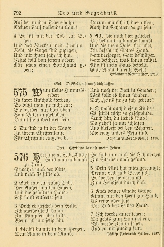 Kirchenbuch für Evangelisch-Lutherische Gemeinden page 792