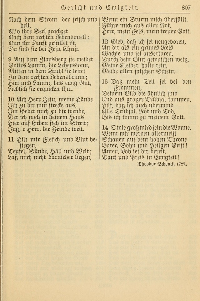 Kirchenbuch für Evangelisch-Lutherische Gemeinden page 807