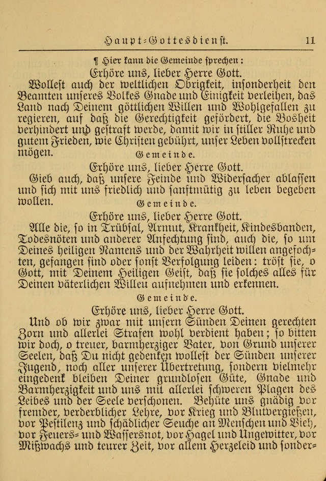 Kirchenbuch für Evangelisch-Lutherische Gemeinden: Herausgegeben von der Allgemeinen Versammlung der Evangelisch-Lutherischen Kirche in Nord Amerika (Neue und Verb. Aus.) page 11