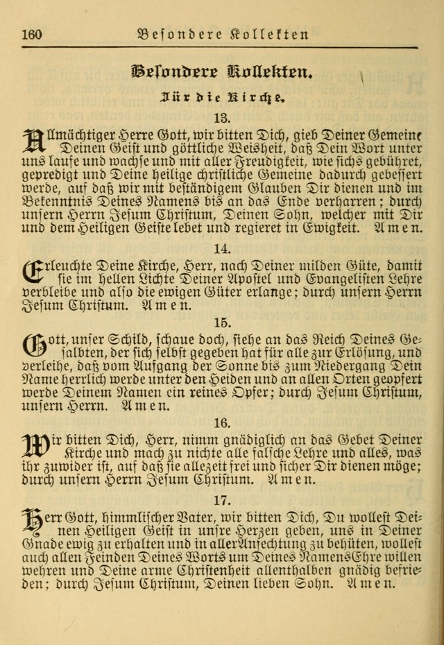 Kirchenbuch für Evangelisch-Lutherische Gemeinden: Herausgegeben von der Allgemeinen Versammlung der Evangelisch-Lutherischen Kirche in Nord Amerika (Neue und Verb. Aus.) page 160