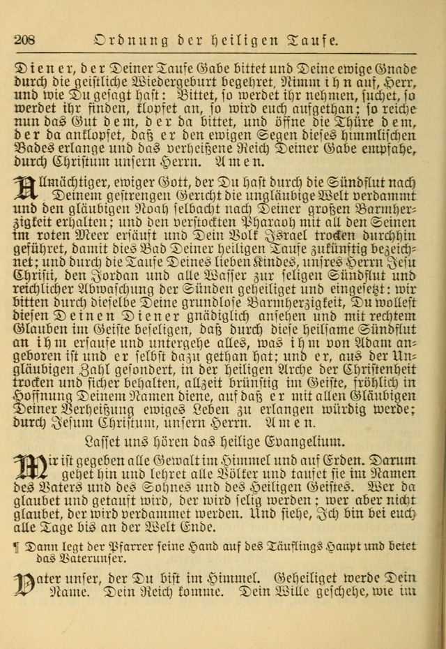 Kirchenbuch für Evangelisch-Lutherische Gemeinden: Herausgegeben von der Allgemeinen Versammlung der Evangelisch-Lutherischen Kirche in Nord Amerika (Neue und Verb. Aus.) page 208